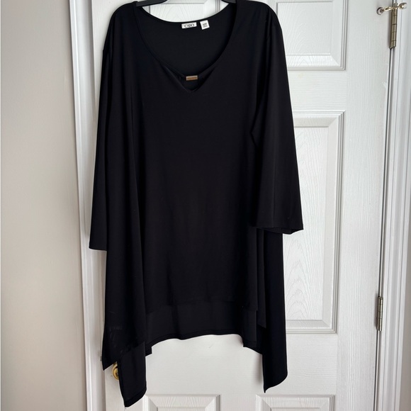 Cato Black Asymmetrical Blouse - Picture 1 of 3